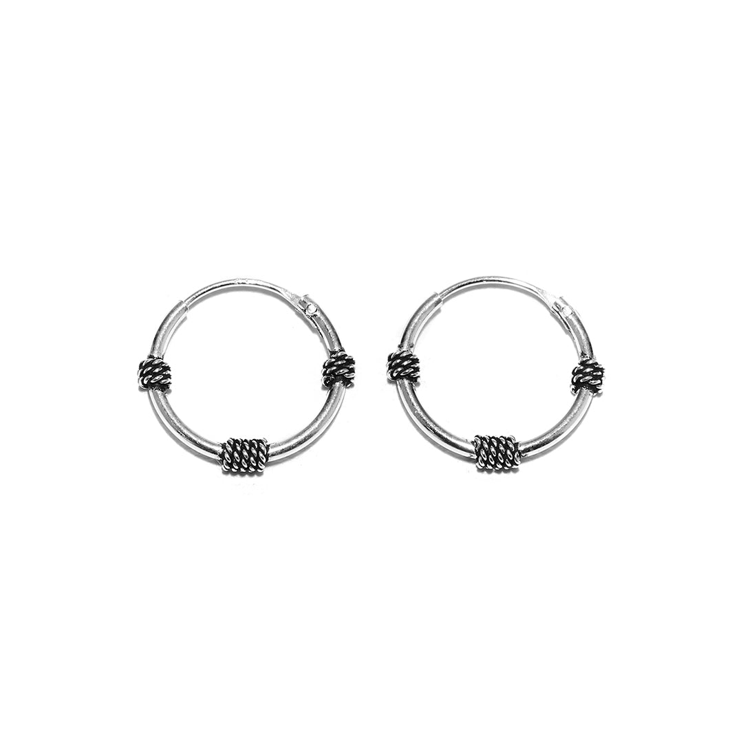 Sterling silver store bali hoop earrings