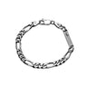 Classic Figaro Bracelet with Plate